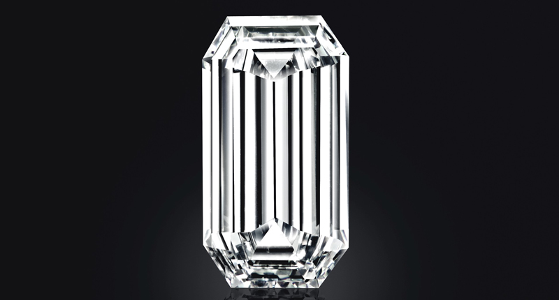 The 52.58-carat “Mirror of Paradise,” a D color, internally flawless Golconda diamond.