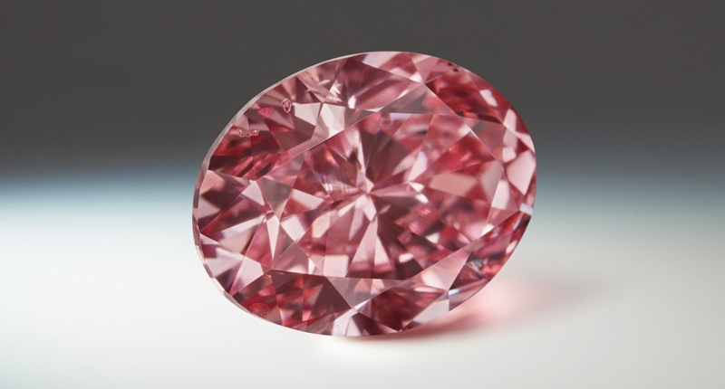 Verity, a 1.37-carat oval-shaped fancy vivid purplish-pink diamond