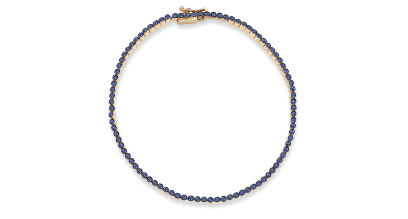 Kismet by Milka’s 14-karat rose gold and blue sapphire bracelet ($1,720)<br /><a href="http://www.kismetbymilka.com/" target="_blank" rel="noopener noreferrer">KismetByMilka.com</a>