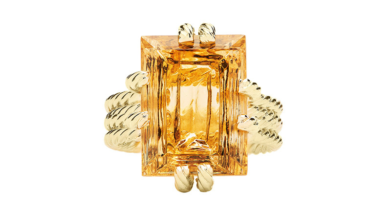 <a href="https://www.rushjewelrydesign.com" target="_blank" rel="noopener">Rush Jewelry Design</a> Icon Veil citrine ring in 18-karat yellow gold with citrine ($4,790)