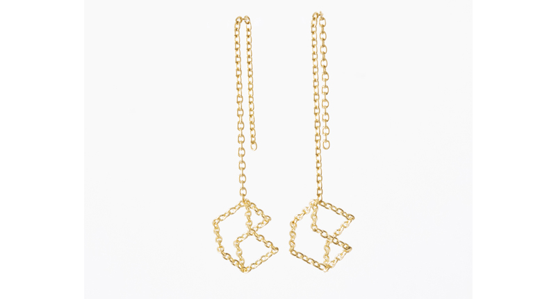 These 18-karat yellow gold Chain earrings are sold as a pair and retail for $635.