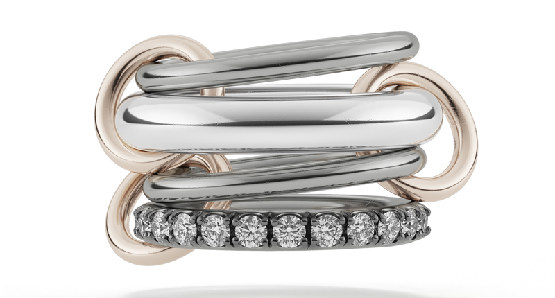<p>Spinelli Kilcollin ring combinations have grown exponentially with the introduction of the new alloy, which is achieved by mixing yellow gold and palladium. </p>