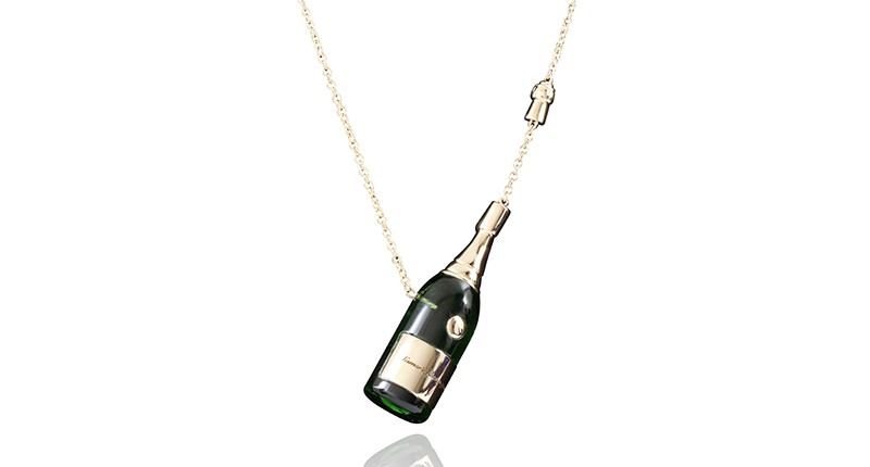 <a href="https://www.lydiacourteille.com" target="_blank" rel="noopener">Lydia Courteille</a> champagne pendant in 18-karat gold ($6,715)