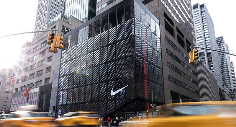 A shot of the exterior of the Nike House of Innovation 000 in New York, released by Nike around the time the store opened (Photo courtesy of Nike)