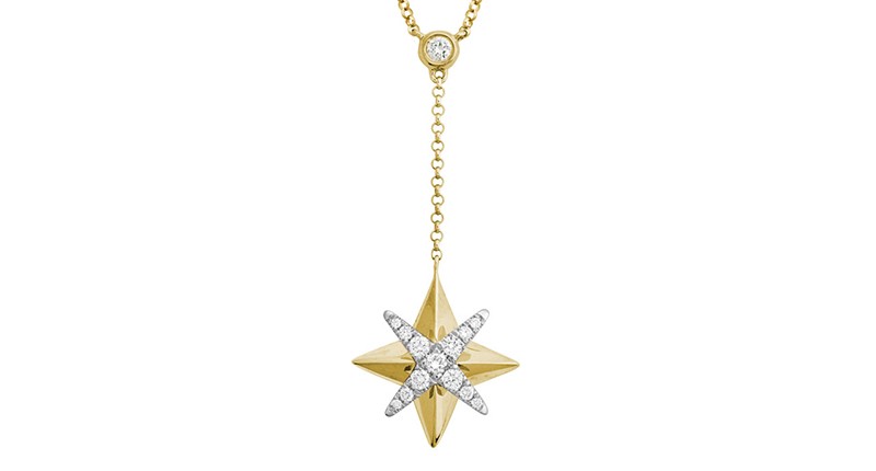 Artistry 14-karat white and yellow gold lariat pendant with diamonds ($1,170)