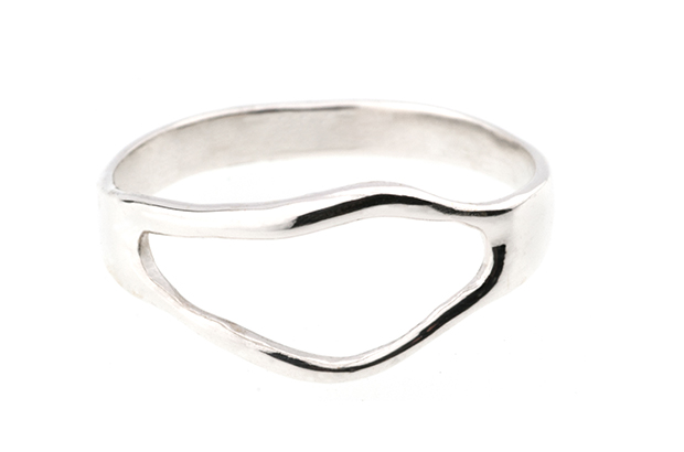 The “Bend” ring offers an organic open space and is made in sterling silver, 14-karat yellow, rose or white gold, 18-karat yellow or white gold and platinum ($198 to $785). 