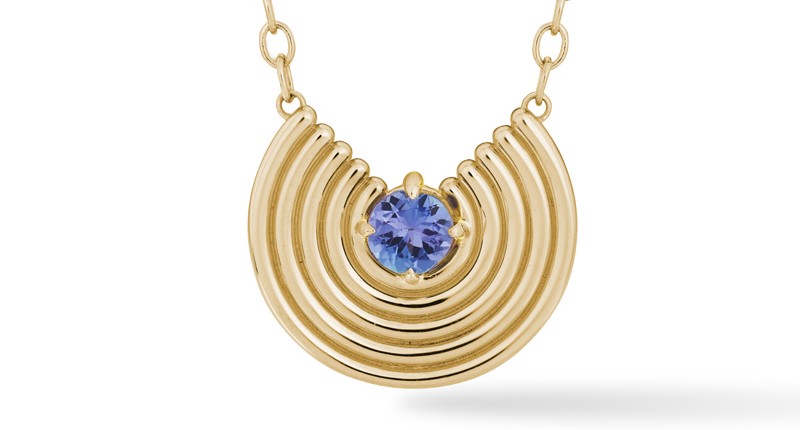 <p><a href="https://www.parkfordjewelry.com" target="_blank" rel="noopener">ParkFord</a> large “Revival” tanzanite necklace in 14-karat yellow gold ($3,375)  </p>