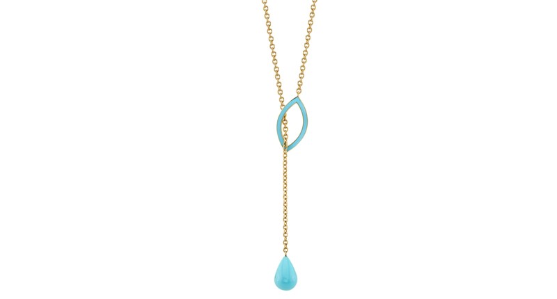<p><a href="https://www.sarahhendler.com" target="_blank" rel="noopener">Sarah Hendler</a> turquoise, enamel and 18-karat yellow gold necklace ($4,000) </p>