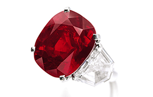 The Sunrise Ruby initially was slated to sell for between $12-$18 million but bidding soared to $30.3 million, shattering the existing ruby auction record held by the $8.6 million sale of the “Graff Ruby.