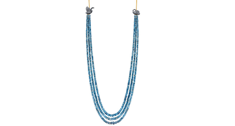 Arman Sarkisyan 22-karat gold and silver swan necklace with aquamarine beads and diamonds ($26,740)<br /> <b><a href="http://www.armansarkisyan.com/" target="_blank" rel="noopener noreferrer">Arman Sarkisyan</a> </b>