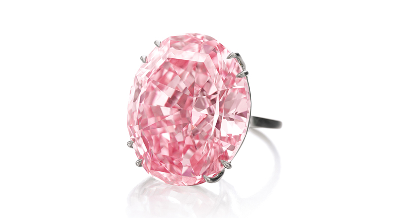 The CTF Pink Star, a 59.60-carat Type IIa pink diamond, sold for $71.18 million.