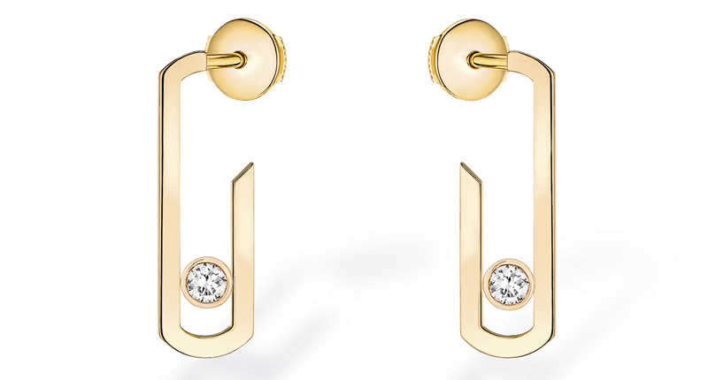 Yellow gold and diamond earrings from the Move Addiction collection