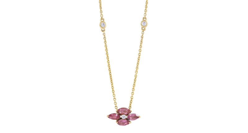 <a href="https://ayvajewelry.com/product/pavla/">Ayva Jewelry</a>’s 18-karat rose gold necklace with pink tourmalines and white diamonds ($650)<br /><br />“This is such a great everyday piece, plus it comes in a number of different gemstone options. Most of our customers buy them as their birthstone pendants to wear on a daily basis, but they’re so great for any occasion. And then of course there’s the price--just right for a self-purchase.”--Priyanka Kedia