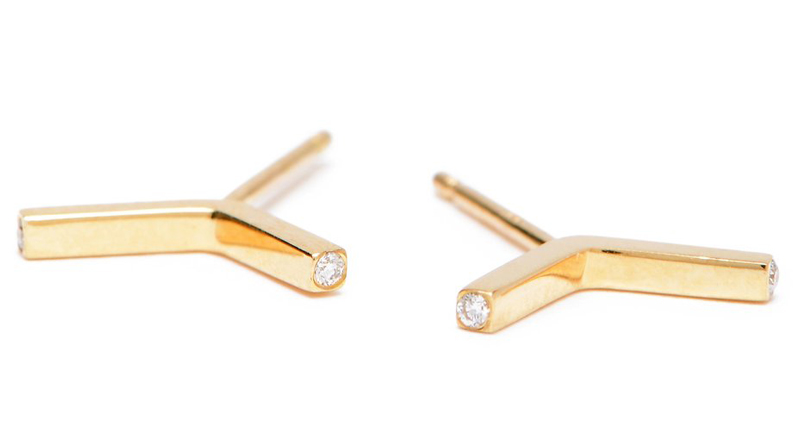 <a href="https://www.dianamitchelljewelry.com/collections/earrings/products/double-diamond-arrow-studs" target="_blank" rel="noopener noreferrer">Diana Mitchell</a>’s 18-karat yellow gold and diamond stud earrings ($575)<br /><br />“These 