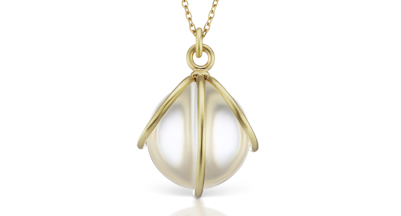 Michelle Fantaci 14-karat yellow gold and quartz necklace, $1,920<br />Available at <a href="https://brokenenglishjewelry.com/" target="_blank" rel="noopener noreferrer">Broken English</a>