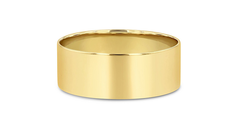 <a href="https://gracelee.com/collections/rings/products/uniform-band-3" target="_blank" rel="noopener">Grace Lee</a> solid 14-karat gold flat band ring ($335)