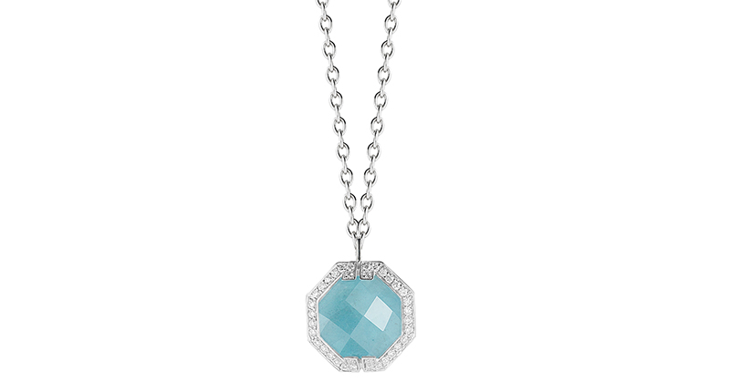 The “Patras” octagonal pendant necklace with aquamarine and diamonds in 18-karat white gold from Ivanka Trump Fine Jewelry ($1,800)<br /><a href="http://www.ivankatrumpfinejewelry.com/" target="_blank">IvankaTrumpFineJewelry.com</a>