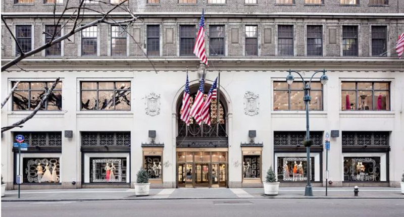 The former Lord & Taylor flagship store on New York’s Fifth Avenue, which was sold in 2018 to WeWork. Amazon bought the space last month.