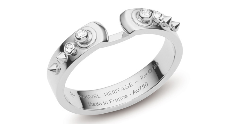 <a href="https://www.nouvelheritage.com" target="_blank" rel="noopener">Nouvel Heritage</a> 18-karat white gold and diamond ring ($2,350)