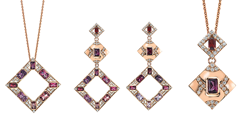 <a href="http://www.gigiferrantijewelry.com" target="_blank" rel="noopener noreferrer">GiGi Ferranti’s</a> “Giovanna” earrings in 18-karat rose gold with spinel and diamonds, which can be worn five ways, including converting into pendants ($17,000)