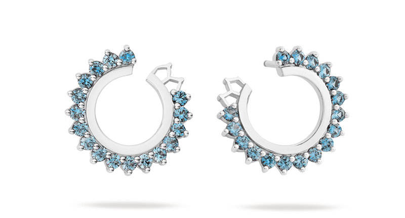 <a href="https://www.nouvelheritage.com" target="_blank" rel="noopener">Nouvel Heritage</a> aquamarine Vendome earrings in 18-karat white gold ($3,825)