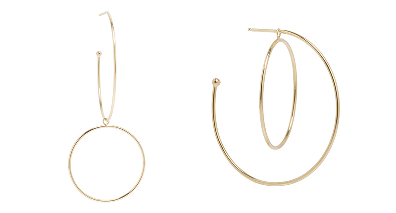 <a href="https://zoechicco.com/collections/hoop-earrings/products/14k-convertible-double-hoops" target="_blank" rel="noopener noreferrer">Zoe Chicco</a> 14-karat gold “Convertible Double Hoops” earrings ($650)