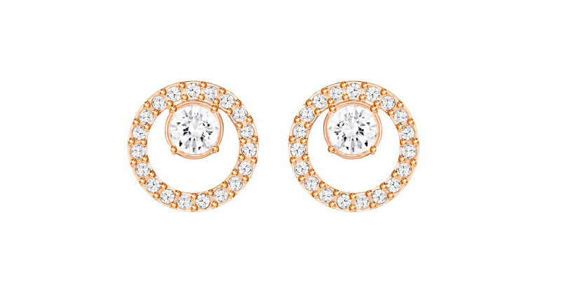 <strong>Everyday Diamonds.</strong> Swarovski’s “Creativity” small circle earrings offer zirconia stones set in an 18-karat rose gold-plated metal ($59). <a href="https://www.swarovski.com/Web_US/en/index" target="_blank">Swarovski.com</a>