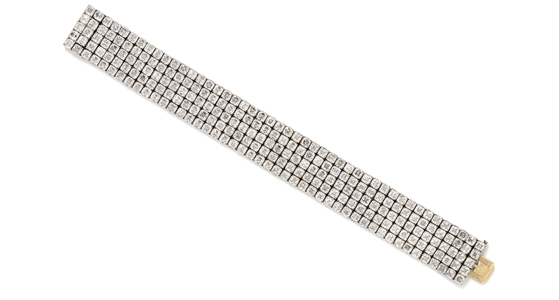 A 58.50 carat total weight diamond bracelet valued at $90,000 to $120,000