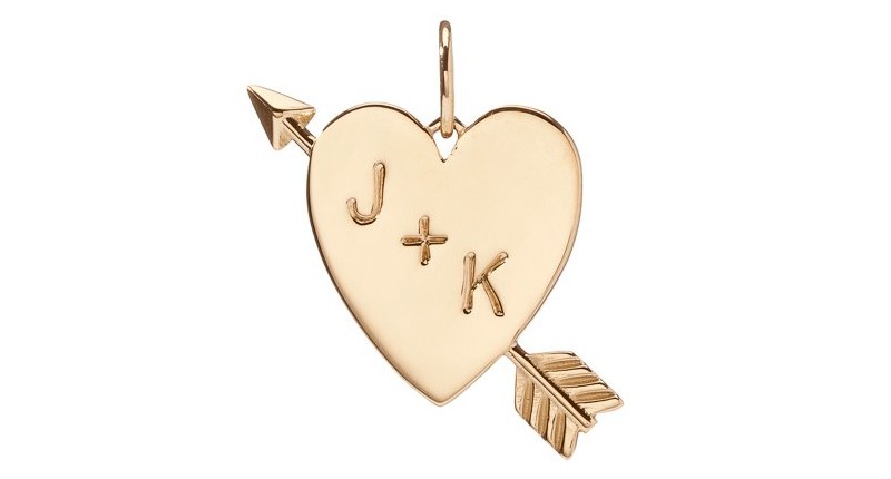 <a href="https://jenniferfisherjewelry.com/" target="_blank" rel="noopener">Jennifer Fisher</a> 14-karat yellow gold medium heart charm with arrow ($825)