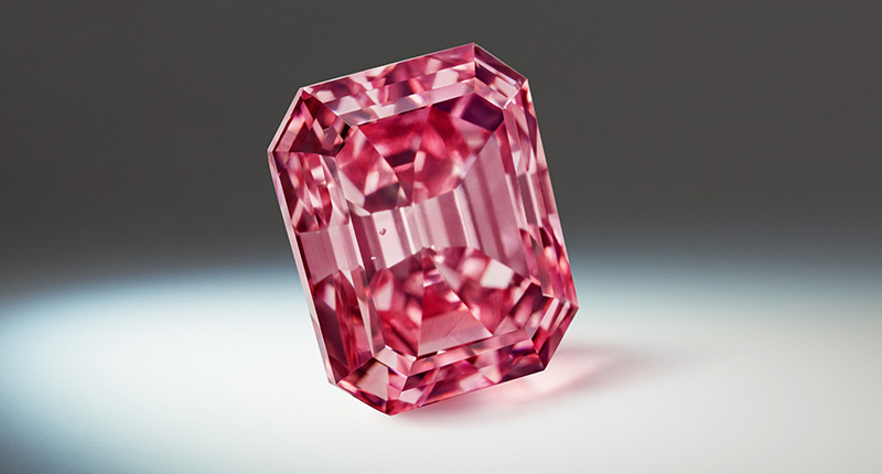 The Alpha is a 3.14-carat emerald-cut fancy vivid purplish-pink diamond. It is the largest fancy vivid pink ever included in the tender and is the largest hero stone this year.