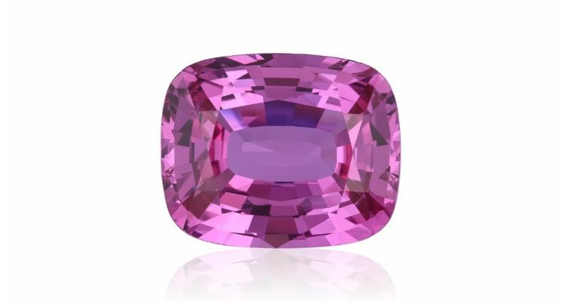 <strong>Classic Gemstone.</strong> David Nassi with 100% Natural Ltd. won first place with a 15.30-carat unheated Ceylon pink sapphire.