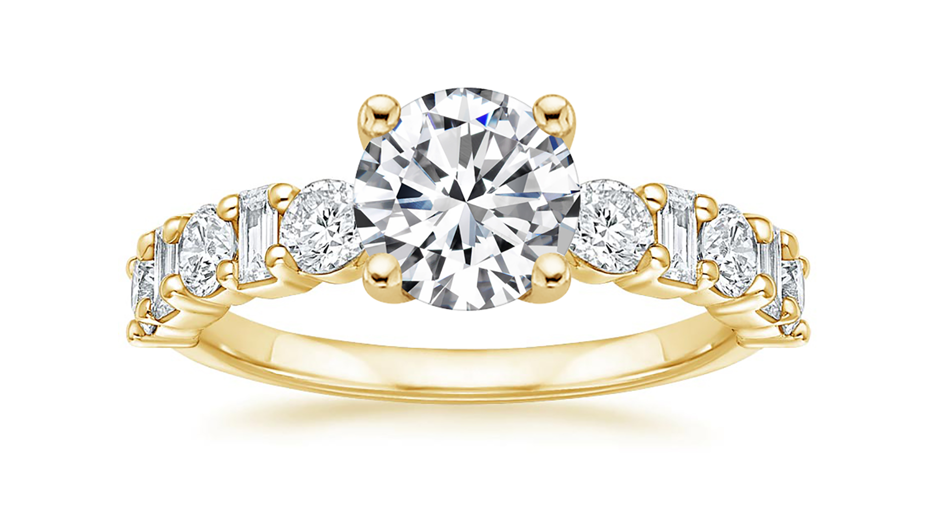 Shop Baguette Diamond Engagement Rings - Brilliant Earth