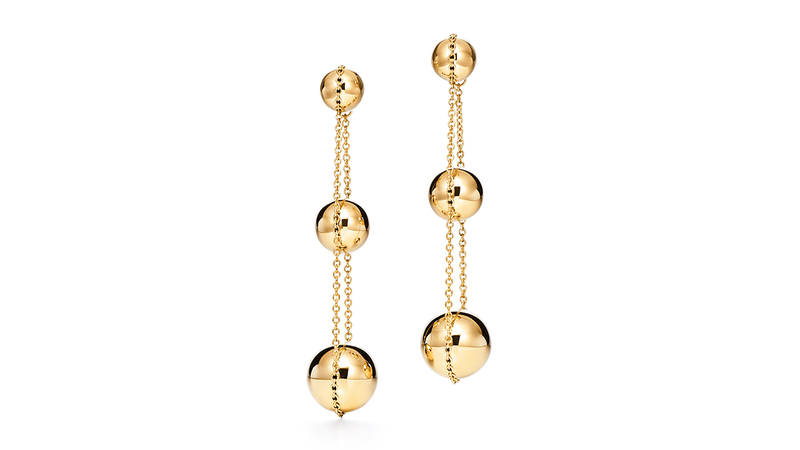 Tiffany HardWear triple drop earrings in 18-karat yellow gold ($3,400)