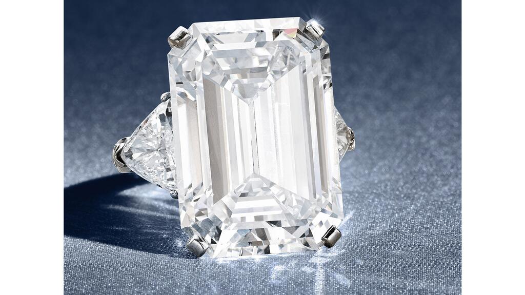 A 35.01-carat emerald-cut diamond ring by Graff was the top lot at Sotheby’s recent High Jewelry sale. 35.01 carat emerald-cut Graff diamond
