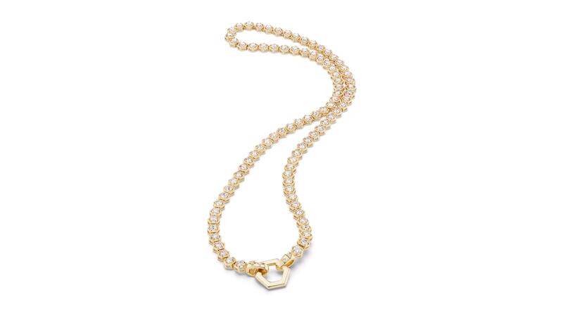 Harwell Godfrey gold and diamond tennis necklace