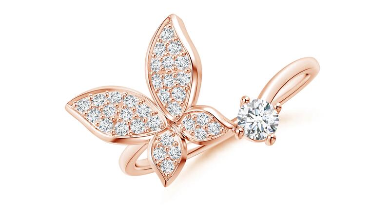 Angara Jewelry butterfly bypass ring