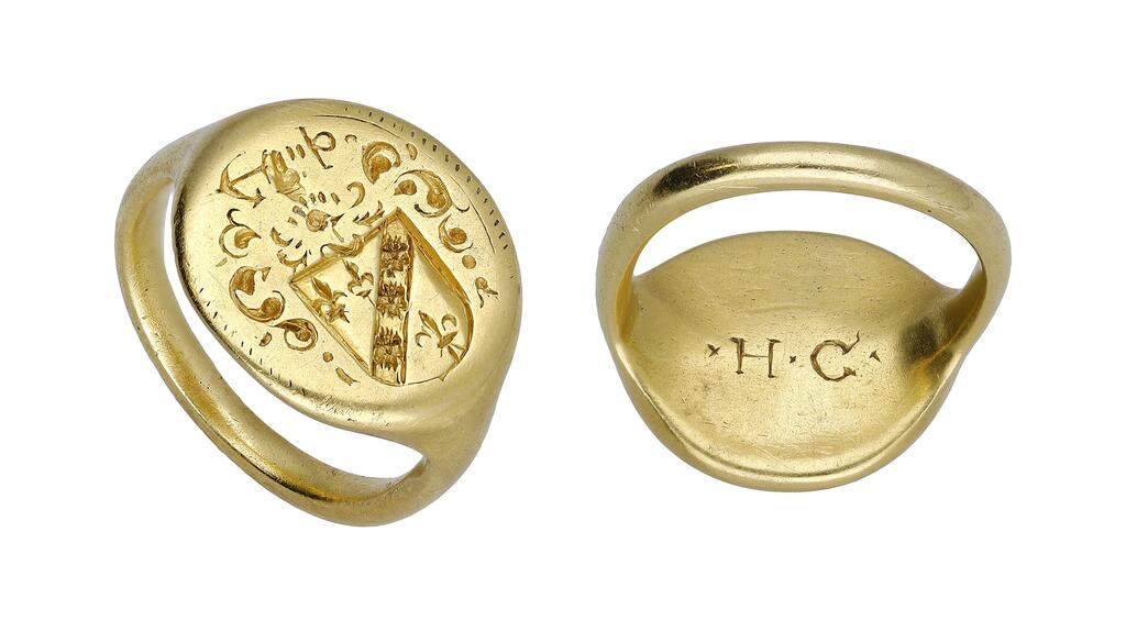 This 1620s ring, discovered by retiree Richard McCaie, is believed to have belonged to a man named Humphrey Cockeram.