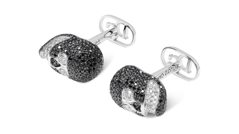 <a href="https://davidgotlib.com/products/black-skulls?_pos=1&_sid=702d2bba1&_ss=r" target="_blank"> David Gotlib</a> "Black Skull" cufflinks in 18-karat white gold with black and white diamonds ($8,000) 20251030_7-David Gotlib.jpg