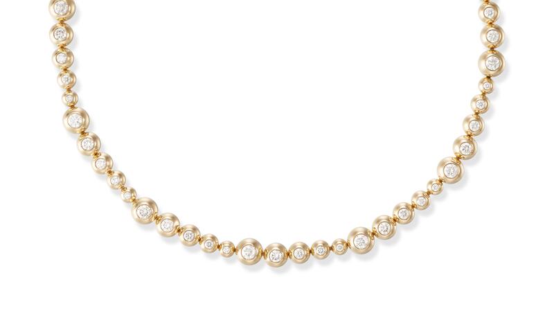Melissa Kaye diamond and gold tennis necklace