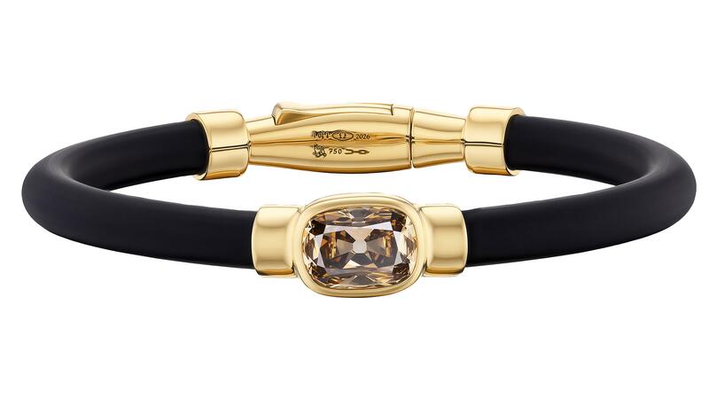 Uniform Object Carbon Champaign Diamond Bracelet