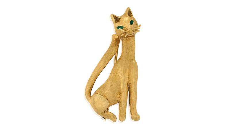 Sandy Lerner Tiffany & Co. pin of a whole cat