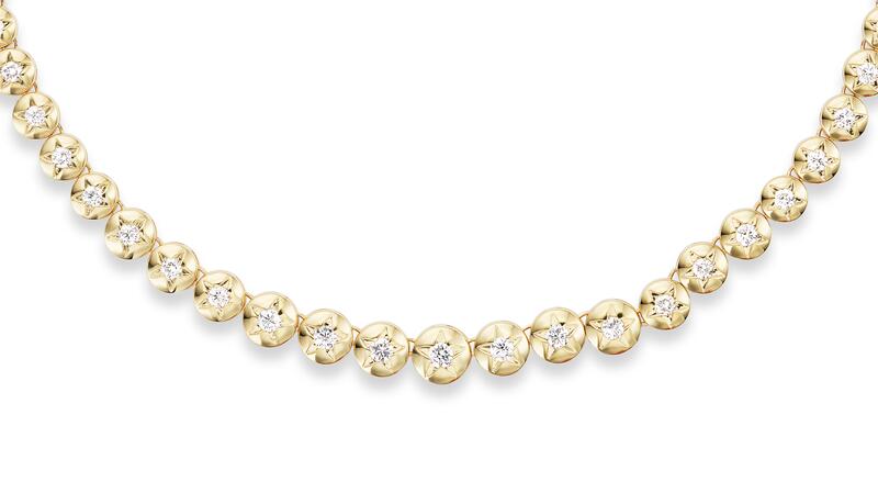 Sorellina gold and diamond tennis necklace