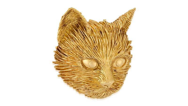 Sandy Lerner Tiffany & Co. pin of a cat’s head