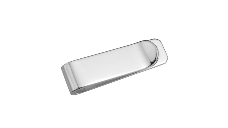 <a href="https://www.artistrylimited.com/" target="_blank">Artistry, Ltd. </a> sterling silver rhodium-plated engravable money clip ($120)