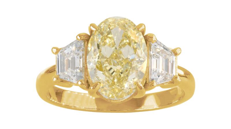 Rio Grande Yellow Diamond Three Stone Engagement Ring