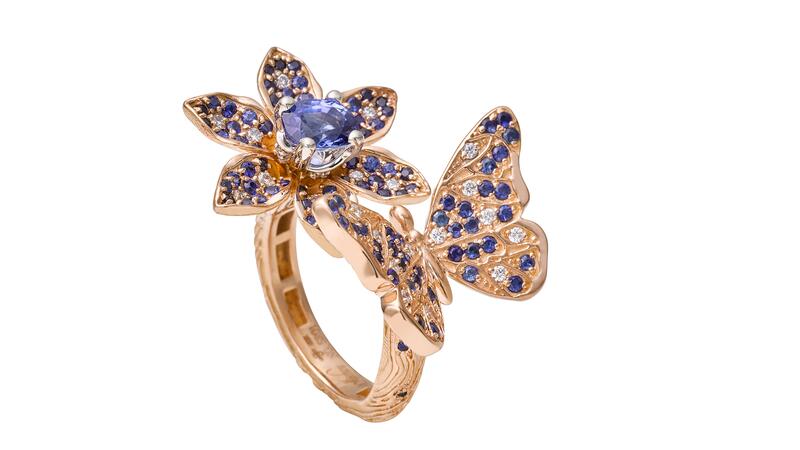 Misahara petal butterfly ring