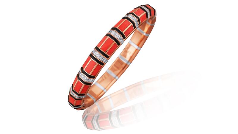 Picchiotti onyx diamond coral bracelet