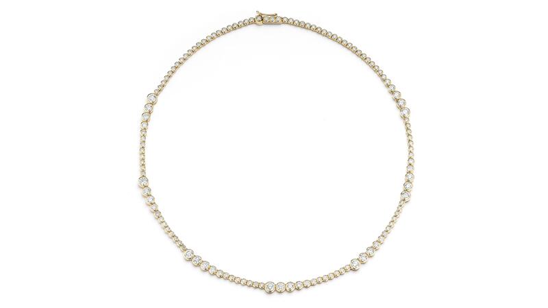 Ondyn gold and diamond tennis necklace
