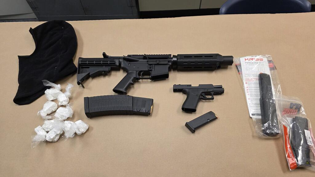 Evidence recovered following arrest of robbery suspect