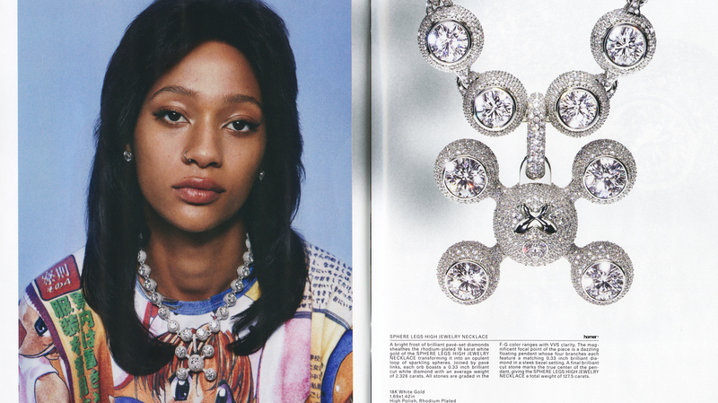 The “Sphere Legs” high jewelry necklace (Image courtesy of Homer)